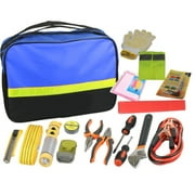 Aihimol Roadside Emergency Car Kit, Car Roadside Aid Kit With Car Tool Kit, Flashlight With Raincoat