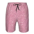 thumbnail image 4 of Kll Glitter Pink Men'S Casual Summer Beach Shorts Hawaiian Shorts With Pockets-Large, 4 of 9