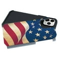 thumbnail image 3 of DALUX Hybrid Slim Dual Layer Phone Case Cover Compatible with Iphone 13 Pro Max (6.7 inch) - Vintage Waving Half US Flag, 3 of 3