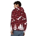 thumbnail image 4 of Honeii Christmas Tree Buffalo Plaid Print Hoodies for Men, Pullover & Full Zip, Breathable Zip up Hoodie, Sweatshirt-Medium, 4 of 5
