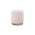 thumbnail image 2 of Carolina Handwoven Hestia Round Wood Base Storage Ottoman, 2 of 9