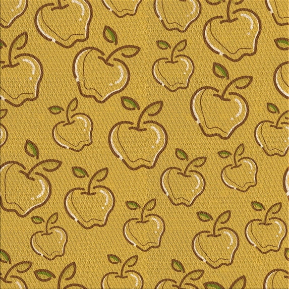Ahgly Company Indoor Square Patterned Deep Yellow Area Rugs, 6' Square