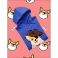 thumbnail image 3 of Pirate Corgi W Eyepatch Hoodie Women -Image by Shutterstock, Female 5X-Large, 3 of 4