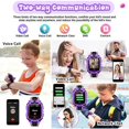 thumbnail image 3 of 4G Kids Smart Watch for Boys Girls, Liftable Waterproof Safe Smartwatch Phone with 360° Rotatable GPS Tracker Calling SOS Camera WiFi for Kids Children Students Ages 3-12 Birthday Gifts, Purple, 3 of 7