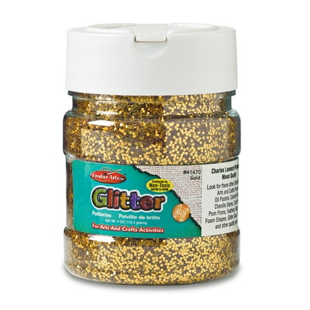UPC: 0026487414703 | Charles Leonard CHL41470 4 oz Creative Arts Glitter Jar Gold