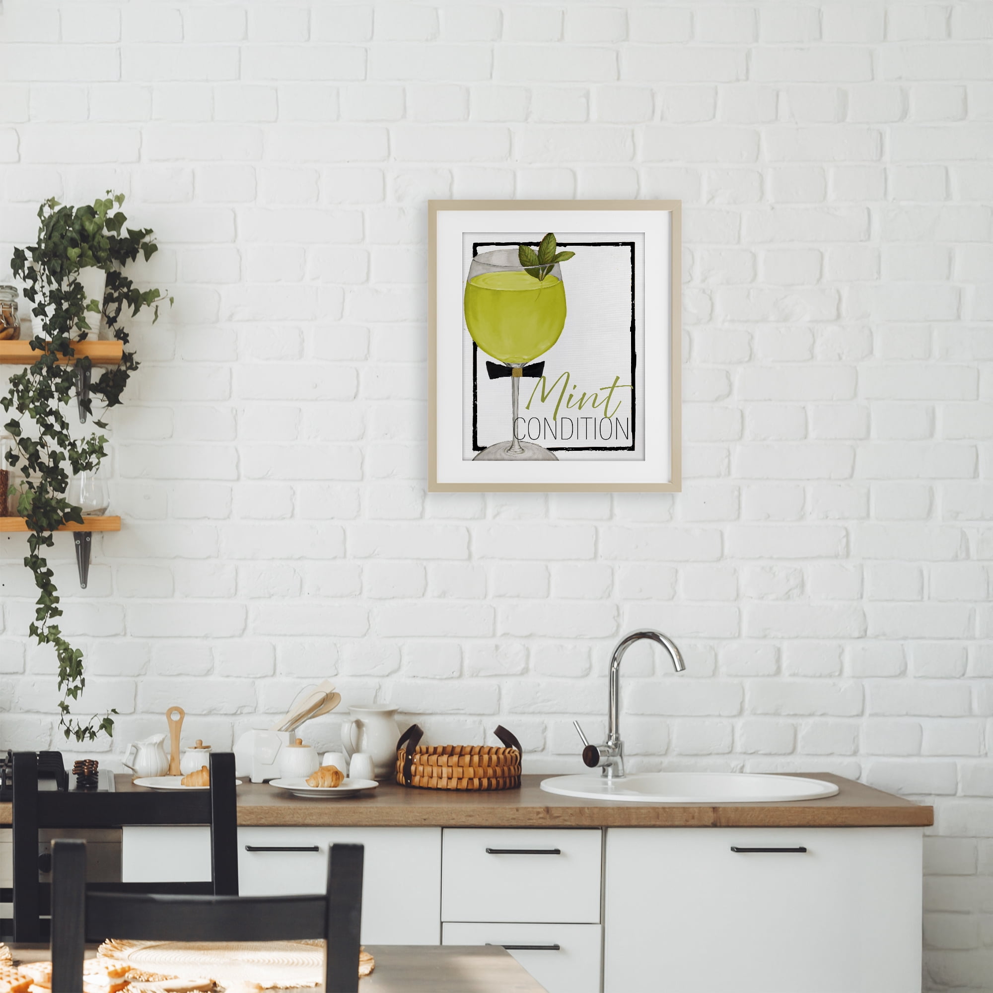 Stupell Industries Mint Condition Cocktail Birch Framed Print Under Glass, design by Lorenzo Collective