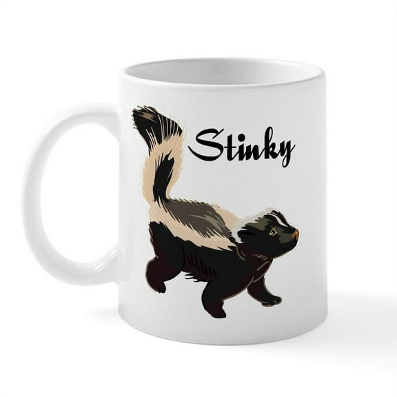 CafePress - Stinky Skunk Mug - 11 oz Ceramic Mug - Novelty Coffee Tea Cup