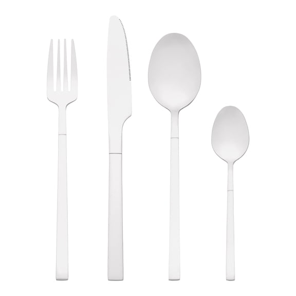 REGALWOVEN 24 Piece Silverware Set, Stainless Steel Flatware Set for 6, Mirror Polished Cutlery Set, Serving Utensils Set for Kitchen Dinner Silver 24