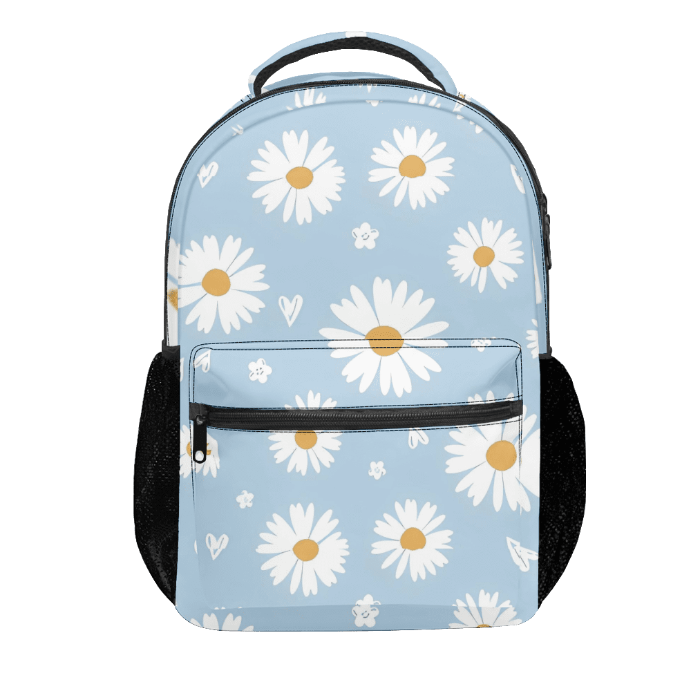 Daisy Print Backpack Kids Backpack Rucksack School Bag Back to School Gifts(C03)