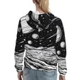 thumbnail image 7 of Kdxio Cosmic Landscape Celestial Art Print Womens Oversized Hoodies Sweatshirts Hooded Pullover Tops Sweaters Casual-X-Large, 7 of 7