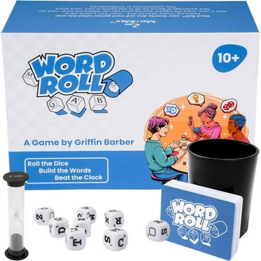 Word Roll - Roll the Dice - Build the Words - Beat the Clock - Adult & Family Game - Ages 10  for 2 or more players - Educational