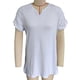 thumbnail image 2 of Camiseta con cuello en V para mujer, Camiseta con cuello en V para mujer Camiseta fruncida de manga corta Top fruncido Top de línea, 2 of 3