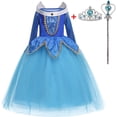 thumbnail image 1 of Disfraz de Halloween para niña, disfraz de fantasía para niña de 4, 6, 8 Y 10 años, Vestido de princesa para fiesta de noche de Navidad Fivean unisex, 1 of 2