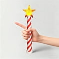 thumbnail image 5 of Christmas Star Light-Up Wand Decoration - Red & White Striped LED Glitter Wand, Festive Holiday Ornament for Home, Party, Christmas Tree & Perfect Holiday Gift, 9.8in/25cm, Multicoloured, 5 of 7