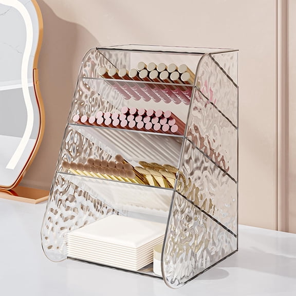 YIMWNYI Desktop Transparent Pen Holders, Multi Functional Stationery Organizer, Office Supplies Storage Box, Cosmetic Organizer, Versatile Home and Office Storage Solution, Durable and Sleek Design