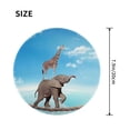 thumbnail image 3 of Disketp Elephant Giraffe Overcomes Fear By Walking On High Rope Small Mouse Pad 7.9x7.9 Inches,Washable Round Mousepad For Office Laptop Computer,Non-Slip Rubber Base Mouse Pads For Wireless Mouse, 3 of 9