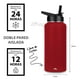thumbnail image 3 of MAGMALIFE Termo de Acero Inoxidable para Agua y Café 1200 ml (40 oz): Contiene 3 Tapas para Diferentes tipos de Bebidas, Ideal para Mantener la Temperatura Deseada (Rojo), 3 of 7