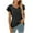 Black, variant on AXXD Black Basic Western Tops for Women Summer 2024 Trendy Short Sleeve Comfortable Breathable V-Neck Blouses Shirt Tops