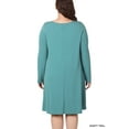thumbnail image 4 of Zenana Women's Long Sleeve Jersey Flared Swing T-Shirt Tunic Dress with Side Pockets, 4 of 5