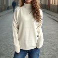 thumbnail image 2 of Kmdttou Womens Sweatshirt for Loose Knit Sweater Long Sleeve Top/Shirt on Clearance!, 2 of 7
