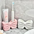thumbnail image 3 of Bowknot Design Toothbrush Holders, Bow Toothbrush Holder,Bowtie Ceramic Toothbrush Storage Rack, Cute Ceramic Toothbrush Holder, Bathroom Countertop Accessories (Pink), 3 of 7