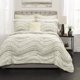 thumbnail image 1 of Pixel Wave Line Edredón Taupe Juego de 6 piezas King Lush Decor 16T000790, 1 of 2
