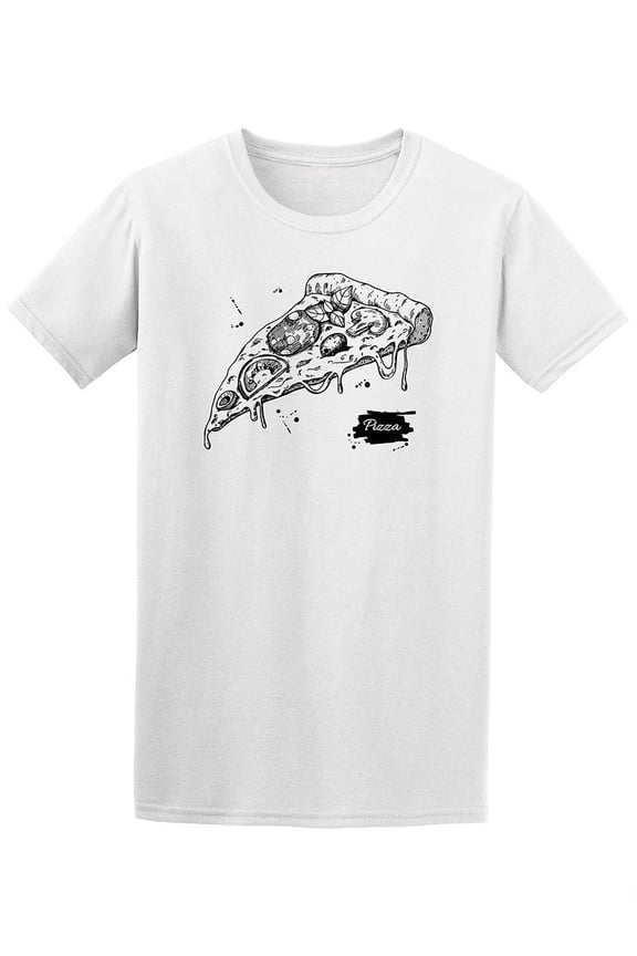 Hand-drawn Pizza Slice Graphic Tee - Image by Shutterstock
