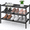 Black, variant on Smiry 3-Tier Shoe Rack , Stackable Bamboo Shoe Rack Organizer, Shoe Storage for Closet, Entryway, Bedroom and Wall, Natural