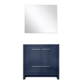 thumbnail image 3 of Lafarre 36 in W x 20 in D Navy Blue Bath Vanity, Cultured Marble Top and 28 in Mirror, 3 of 9
