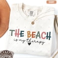 thumbnail image 3 of The Beach Is My Therapy tshirt, Beach tshirt, Therapy Shirt, Beach Shirt,Travel shirt, Summer Tee, Cozy Tshirt, 3 of 6