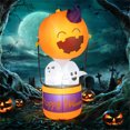 thumbnail image 4 of Costway 180 cm Fantasma Calabaza Inflable Halloween Globo de Aire Caliente Luces LED Decoración para Casa Exterior Patio, 4 of 9