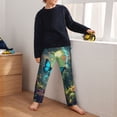 thumbnail image 5 of Xecao Enchanted Forest Butterfly A Print Teenagers' Pajama Pants Long Sleep Pants Soft Elastic Waist Pajama Bottoms Elastic waist with 2 Pockets 5-16 Years-Small, 5 of 6