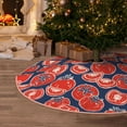 thumbnail image 4 of Salouo Hand Drawn Tomatoes Christmas Tree Skirt 30" Farmhouse Christmas Decorations Snowman Xmas Tree Skirt Tree Mat for Holiday Party Decor, 4 of 8