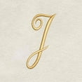 thumbnail image 2 of Avanti Linens  Ivory/Gold Script Monogram Bath Towel Letter J - Bath Towel, 2 of 3
