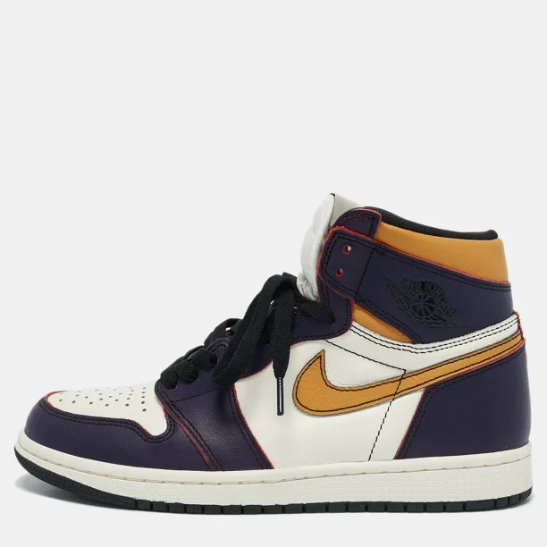 Jo r-dan Multicolor Leather 1 Retro High Defiant SB Sneakers Size 40.5