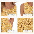 thumbnail image 6 of OutfitShow Summer Dresses for Women Casual Sleeveless Sundresses Floral Beach Short Dress with Pockets, 6 of 8