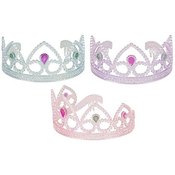 Colorful Princess Party Tiaras 12 per unit, Assorted Colors Walmart