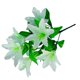 thumbnail image 5 of 6x Ramo de flores artificiales de lirio de tallo largo único para decoración del hogar en blanco, 5 of 9