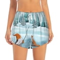 thumbnail image 2 of KLL Gnome And Red Fox Fishing Pattern Shorts Women,Athletic Shorts High Waisted Running Shorts Pocket Sporty Short Gym Elastic Workout Shorts-Small, 2 of 7