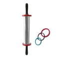 thumbnail image 4 of 11 Inches Large Size Non-stick Rolling Pin Handle Stainless Steel Roller Adjustable Rolling Stick with Thickness Rings Kitchen Tool for Fondant Cookie Pastry Dough, 4 of 5