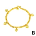 thumbnail image 6 of Gold Plated Heart Bracelet Non Fading Gold Bracelet G4B3 I6M1 Q4Z7 S4, 6 of 9