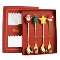 thumbnail image 1 of Veeogra Dinnerware Sets,Christmas Tableware Set Stainless Steel Spoon Gift Set Dessert Spoon Fork Coffee Spoon Christmas Pendant Spoon Tableware Set GiftDinnerware Sets,, 1 of 8
