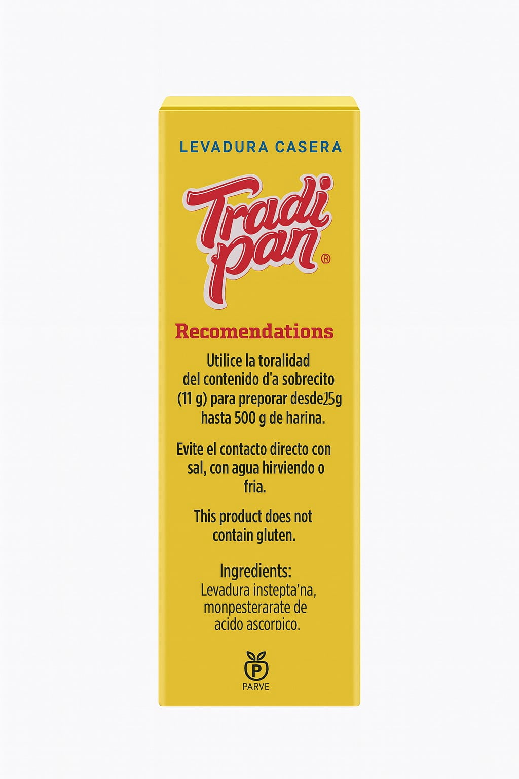 TradiPan Instant Dry Yeast, Non-GMO, Gluten Free, Yeasts & Leaveners, Allergen-Free, 5 Sachets of 11g
