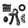 thumbnail image 1 of Hand exercisers 5 pack hand grip strengthener workout kit black (HTOOQ), 1 of 5