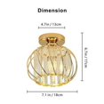 thumbnail image 4 of LOHASLED 1-Light Gold Flush Mount Crystal Shade, Industrial Ceiling Light for Dining Room, Hallway, Aisle, Kitchen, Bedroom, 4 of 6