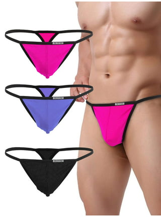 Meihuida New Men's Underwear T-Back G-String Briefs Sexy Breathable Tangas  Thong Lingerie Sleepwear 