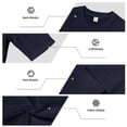 thumbnail image 6 of FRSASU Men's Casual Jacquard Knit Short Sleeve T Shirts and Shorts Summer Beach Vacation 2 Piece Outfit Lounge Workout Sets Navy, 6 of 6