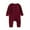 Red, variant on Huowey Toddler Winter Long Sleeve Boys Girls Ribbed Solid Color Jumpsuit Outwear for Babys Clothes