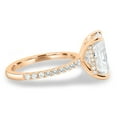 thumbnail image 5 of ESTE ORIGIN 5 Ctw Radiant Cut Moissanite Pavé Hidden Halo Ring in 14K Rose Gold for Women, 5 of 8
