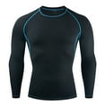thumbnail image 2 of Compression Shirts Men Long Sleeve Athletic Workout Shirt Quick Dry Base Layer T Shirts Gym Running Tops for Basketball, 2 of 4